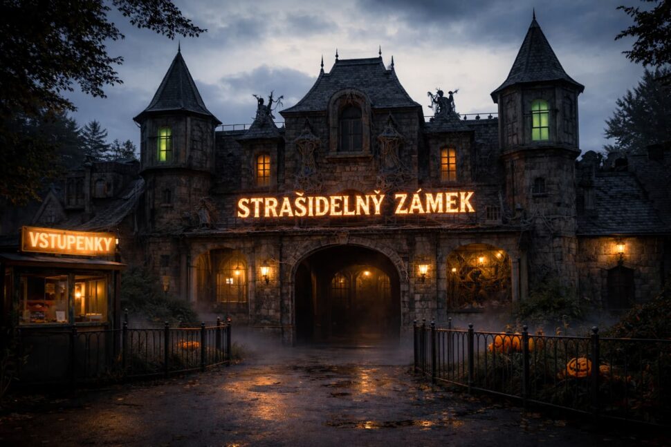 strašidelný zámek jako symbol expoziční terapie proti strachu