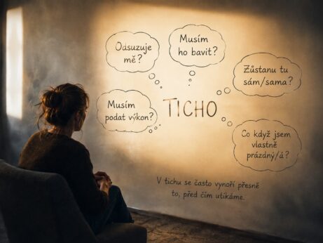 Teď jako symbol toho, co se děje mezi klientem a terapeutem.